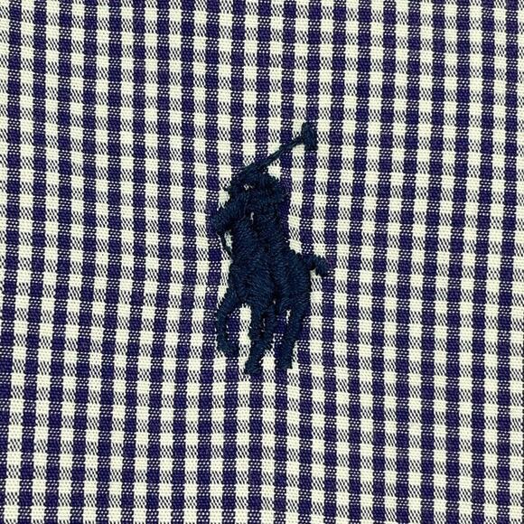 Ralph Lauren Dress Shirt Mens 16 34/35 Purple Check Button Up Long Sleeve Pony - Picture 5 of 9